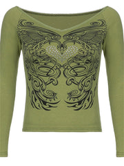 Fairy Grunge Floral Crop Top