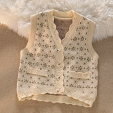 Cottagecore 3 Pieces Set Skirt & Knit Shirt