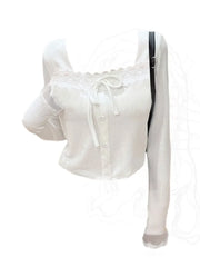 Angelic Lace Ribbon Blouse