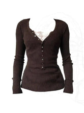 Chocolate Charm Ribbed Sweater