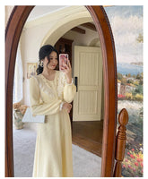 Elegant Lace Midi Knit Dress