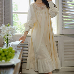 Fairy Lace Neck Victorian Night Dress