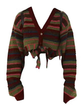 Chic Striped Crop Cardigan