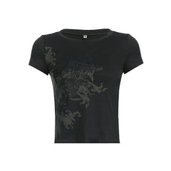 Fairy Grunge Floral Print T-shirt