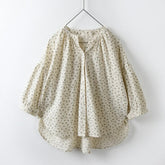 Cottage Core Linen Batwing Blouse