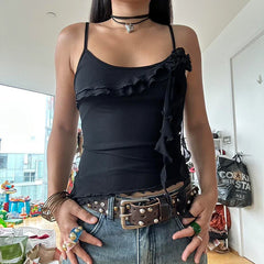 Double-layer Mesh Crop Top