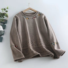 Garden Frolic Embroidered Sweater