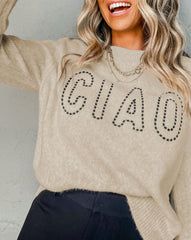 CIAO Graphic Crew Neck Sweater