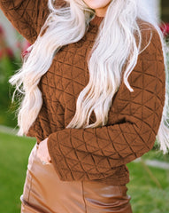 Crinkle Quilted Pullover Top