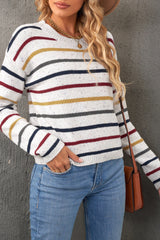 Cozy Days Ahead Striped Knit Sweater