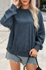 Drop Shoulder Crew Neck Sweatshirt
