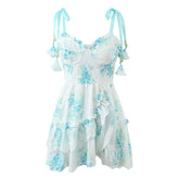 Aubrielle Ruffle Trim Mini Dress