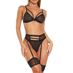 Transparent Mesh Design Lingerie Set