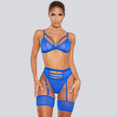 Transparent Mesh Design Lingerie Set
