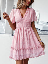 Temperament Commuting Floral Sexy Mini Dress