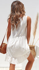 Fashion Round neck Sleeveless Pure Shift Dresses