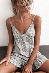 Fashion Sexy Vest Floral Vocation Shift Dresses