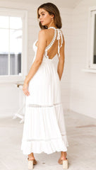 Fashion Sexy Lacing Backless V neck Maxi Dresses