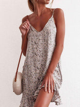 Fashion Sexy Vest Floral Vocation Shift Dresses
