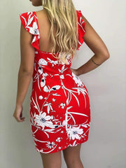 Fashion Sleeveless Print Vest Bodycon Dresses