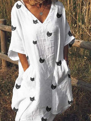 Fashion Short sleeve V neck Maxi Dresses