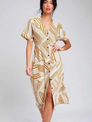 Fashion Single-breasted Floral Maxi Dresses