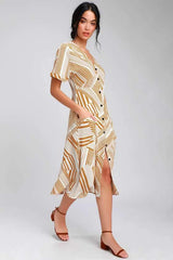 Fashion Single-breasted Floral Maxi Dresses