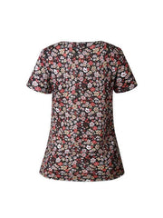 Fashionable printed round neck short sleeves for women t-shirts