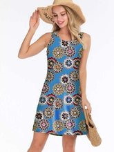 Fashion Sleeveless Print Vest Shift Dresses