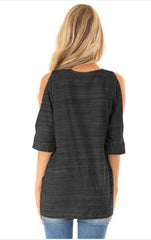 Fashion Round neck Off shoulder Short sleeve T-Shirts