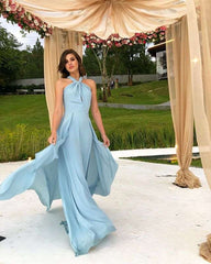 Sexy Vent Backless Halt Maxi Dresses