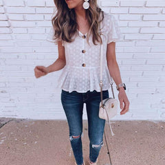 Fashion V neck Slim T-Shirts