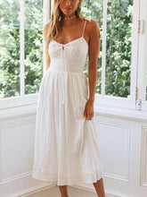 Fashion Sexy Pure Lacing V neck Vest Maxi Dresses