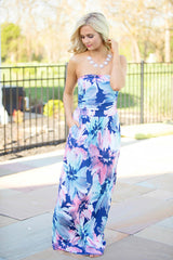 Sexy Vest Backless Print Maxi Dresses