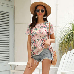 Fashion Round neck Print Short sleeve T-Shirts