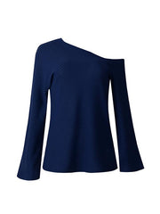 Fashion Sexy Woman One Shoulder Spring Sweater