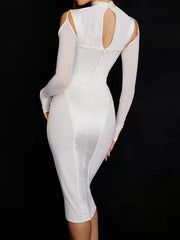 Solid Zip Back Pleated Dress