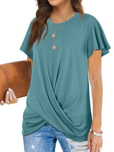 Solid Twist Hem Loose T-shirt