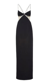 SLEEVELESS MAXI DRESS IN BLACK