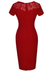 Square Neck Plain Lady Bodycon Dress