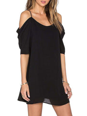 Fashion Vest Short sleeve Shift Dresses