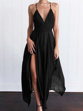 Sexy Vest V neck Irregular Maxi Dresses