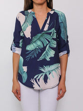 Spring Chiffon V Neck Printed Blouses
