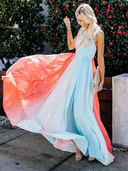 Fashion Women Skater Strapless Sexy Vacation Chiffon Dresses