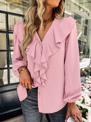 Commuting Comfortable Long-Sleeved Blouse