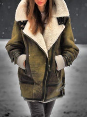 Shawl Collar Long Sleeve Plain Paneled Outerwear fashion coats