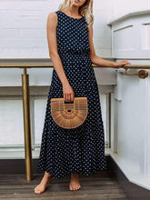 Fashion Wave Pot Sleeveless Maxi Dresses