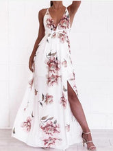 Fashion V neck Vest Backless Maxi Dresses