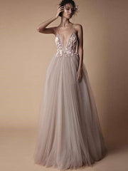 Fashion V neck Backless Vest Evening Dresses