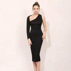 Fashion Single sleeve Bodycon Evening Dresses